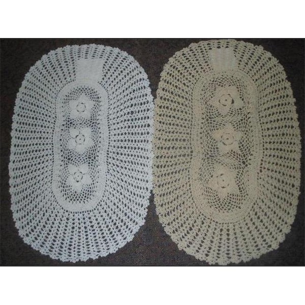 Tapestry Trading Tapestry Trading NL-021446 14 x 46 in. Handmade Indian Crochet Table Runner; Ivory And White NL-021446 - main